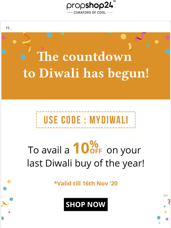 Last chance to shop Diwali! 😳
