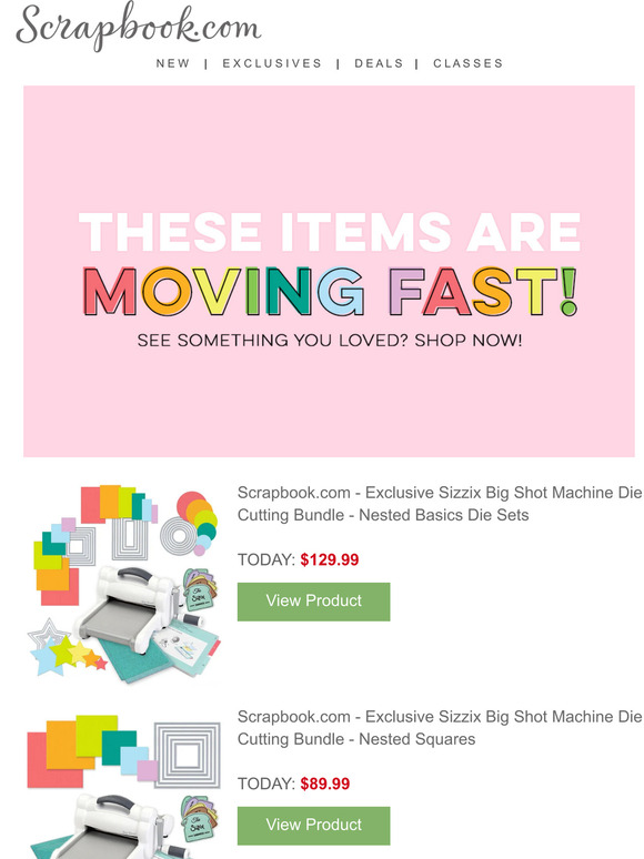 Exclusive - Sizzix Big Shot Machine - Die Cutting Bundle - Nested Squares