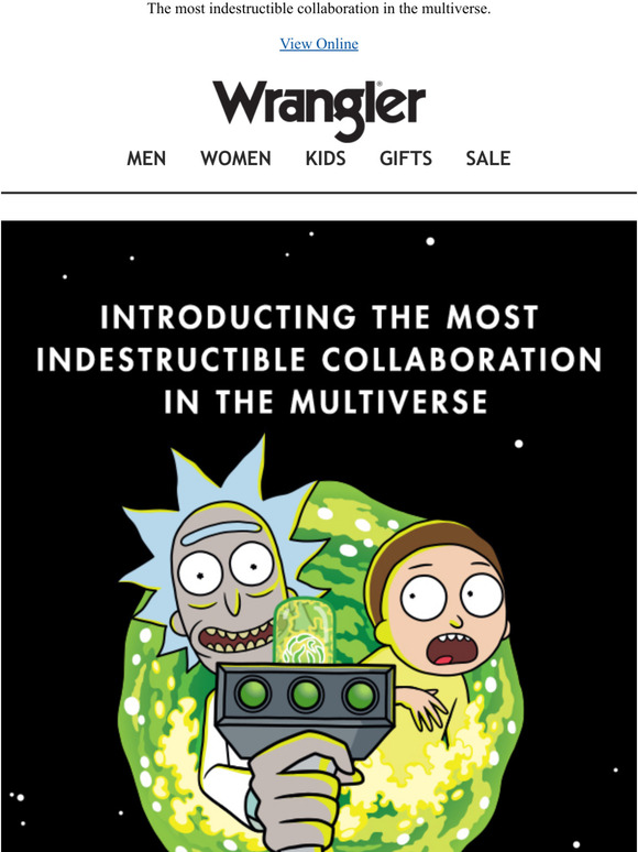 rick and morty wrangler jeans