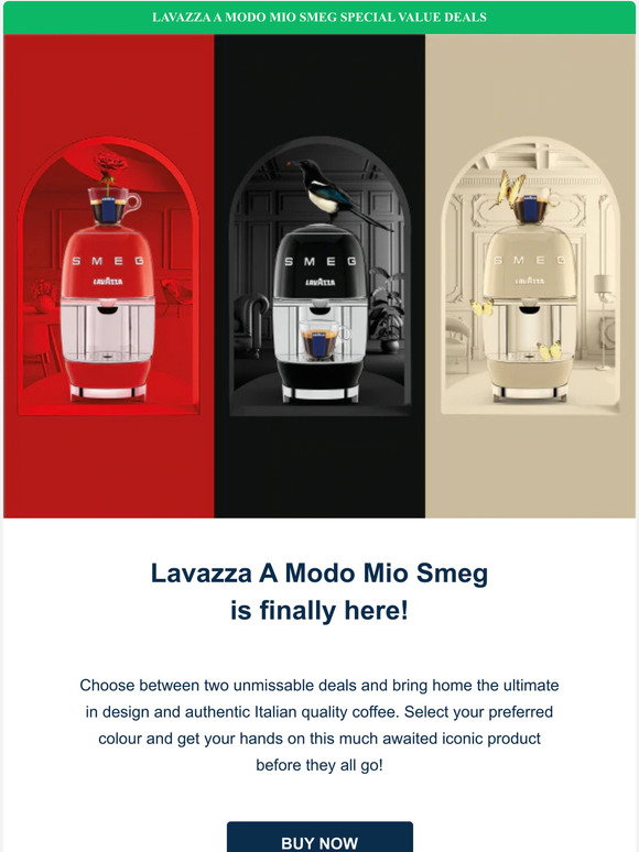 lavazza 'a modo mio' SMEG, where 'beautiful espresso' design meets  authentic italian experiences