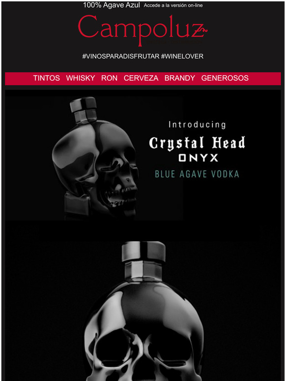 Campoluzenoteca Com Crystal Head Onyx Vodka Elaborado Con Agave Azul Milled