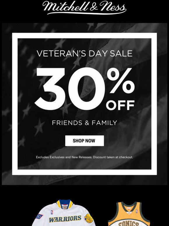 Mitchell \u0026 Ness: Veterans Day Sale 