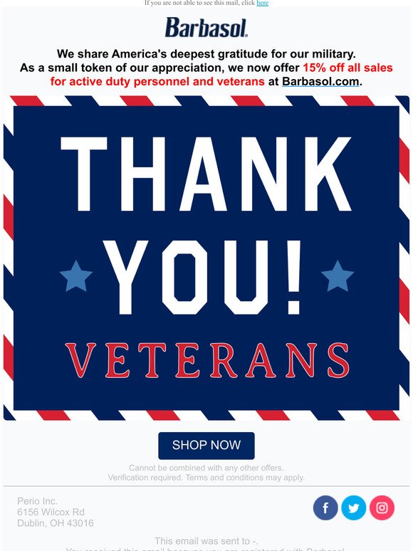 Thank you, Veterans.