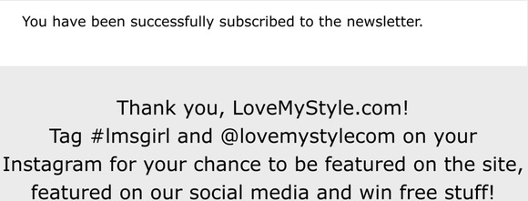 Newsletter subscription success