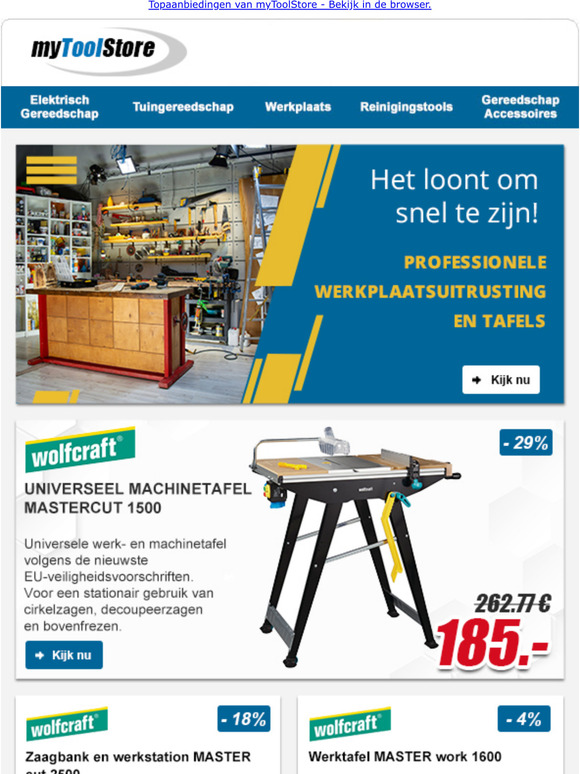MyToolStore.nl online shop voor elektrisch gereedschap van diverse
