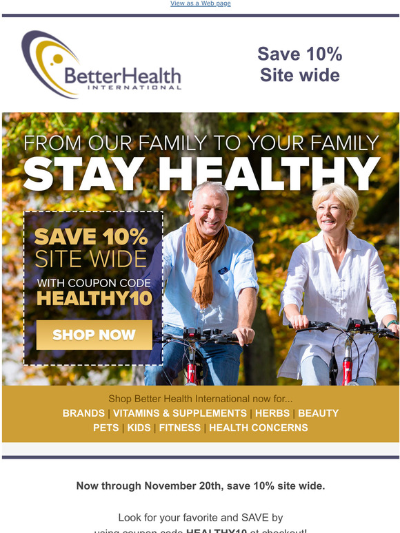 From our Family to your Family. Stay Healthy
