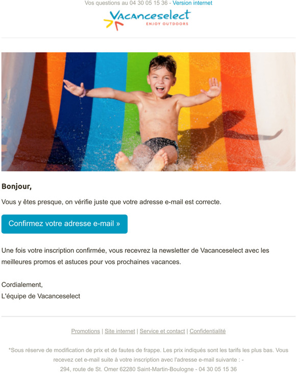 Encore 1 étape, validez votre adresse e-mail