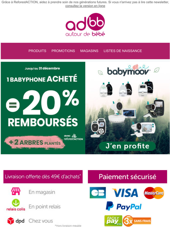 Autour De Bebe Rembourses Et 2 Arbres Plantes Pour L Achat D Un Babyphone Babymoov Milled