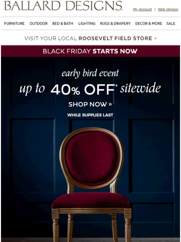 Ballard Designs Black Friday Starts Now Up To 40 Off Milled Ballard Designs Black Friday Starts Now Up To 40 Off Milled