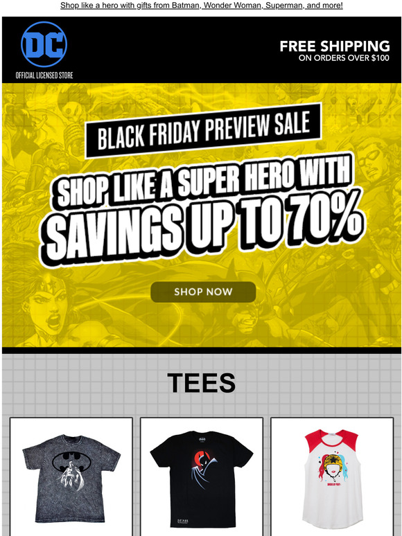 Save up to 70%, it's our Black Friday Preview sale!