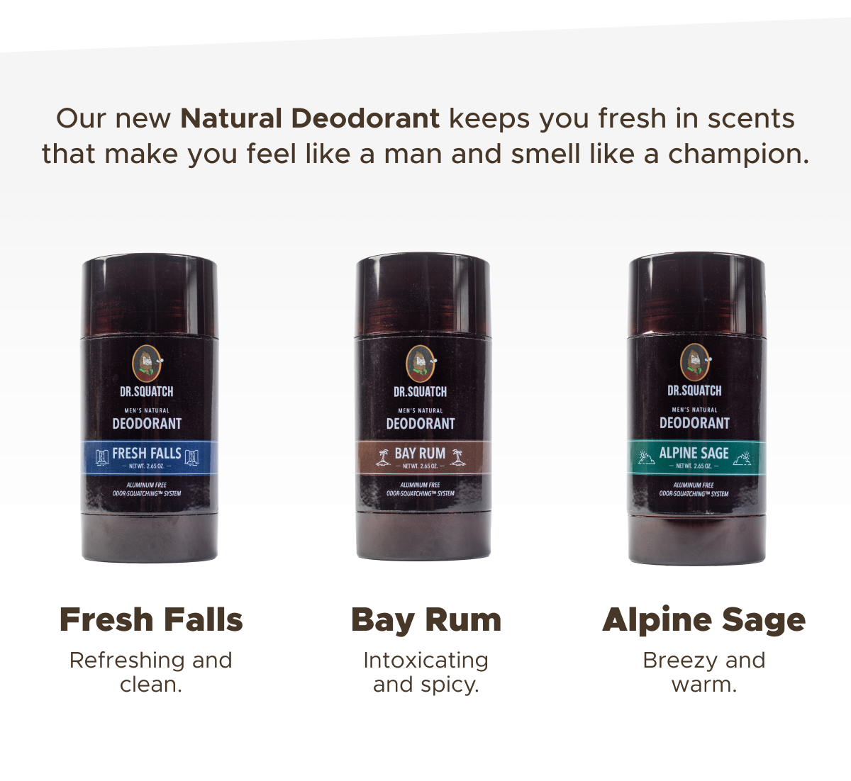 Dr. Squatch: NEW Natural Deodorant In 3 Scents | Milled