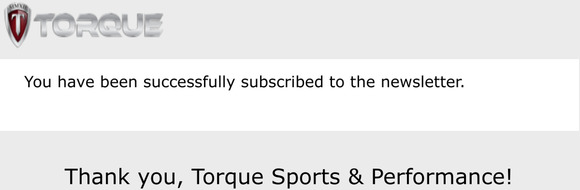 Newsletter subscription success