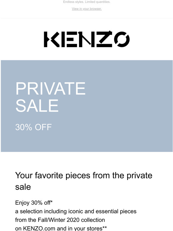 kenzo 30 off on