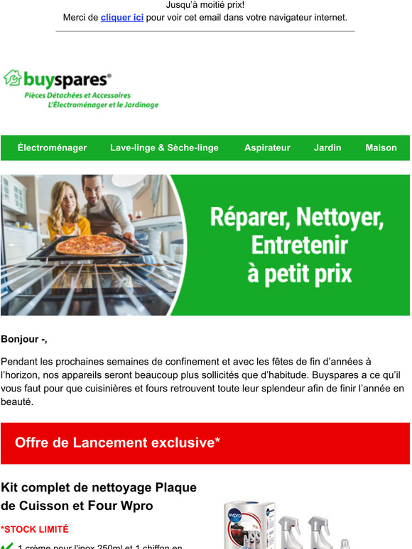 Dernières Réductions cuisinières & fours