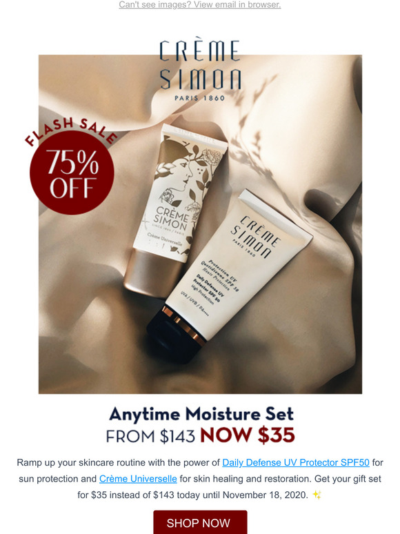 [FLASH SALE] Your skincare luxury at a 75% OFF ✨