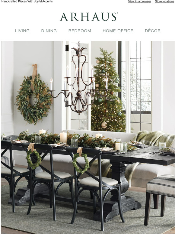 Arhaus Create the Look Farmhouse Holiday Dining Milled
