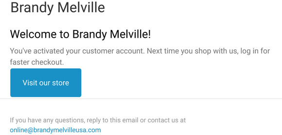 Customer account confirmation
