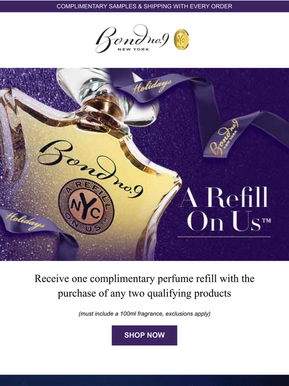 Bond No 9 Refill Event 2021 2024 favors