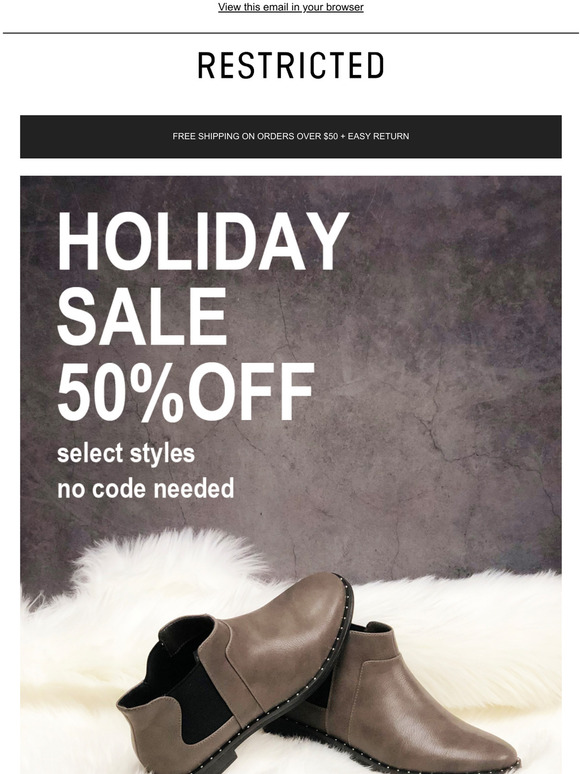 HOLIDAY SALE STARTS NOW!