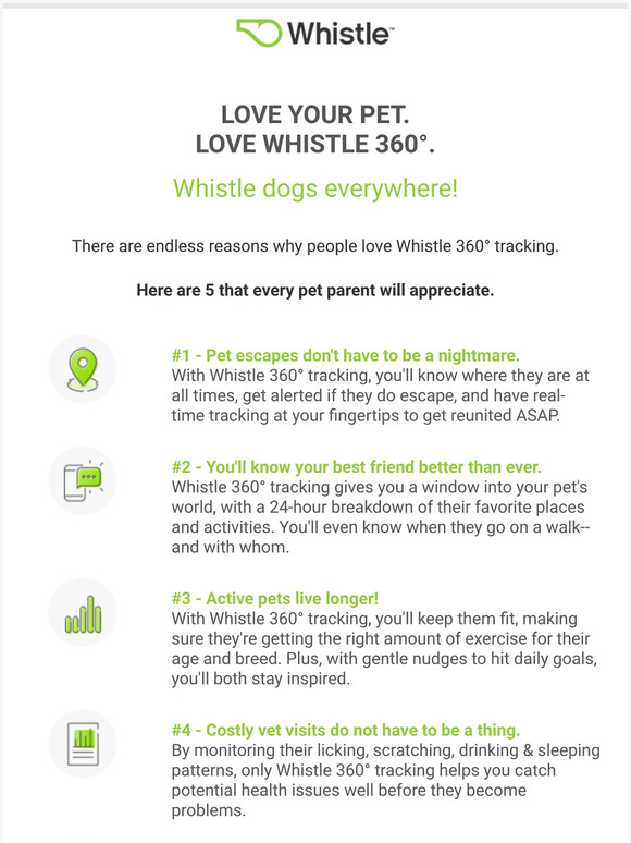 whistle 3 not tracking
