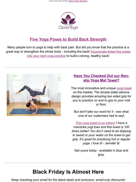 Five Yoga Poses for Back Strength
