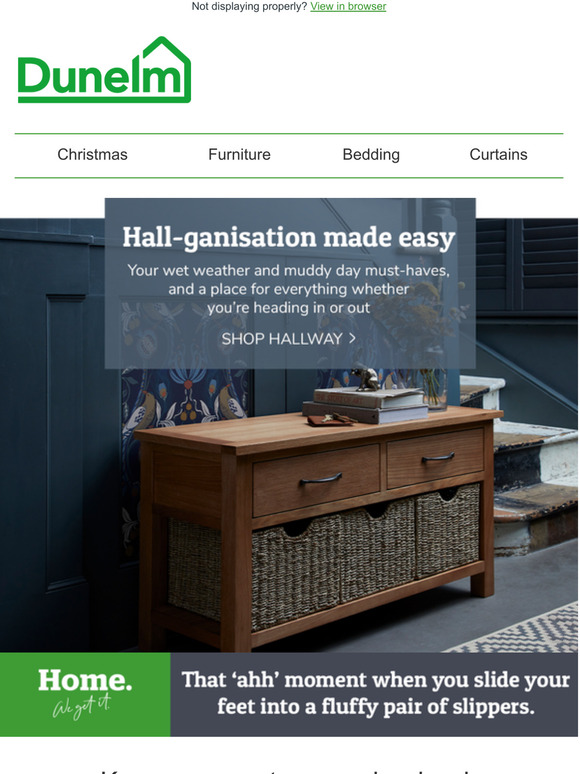 Dunelm Cosiness? It's hall to play for! Click & Collect yours now Milled
