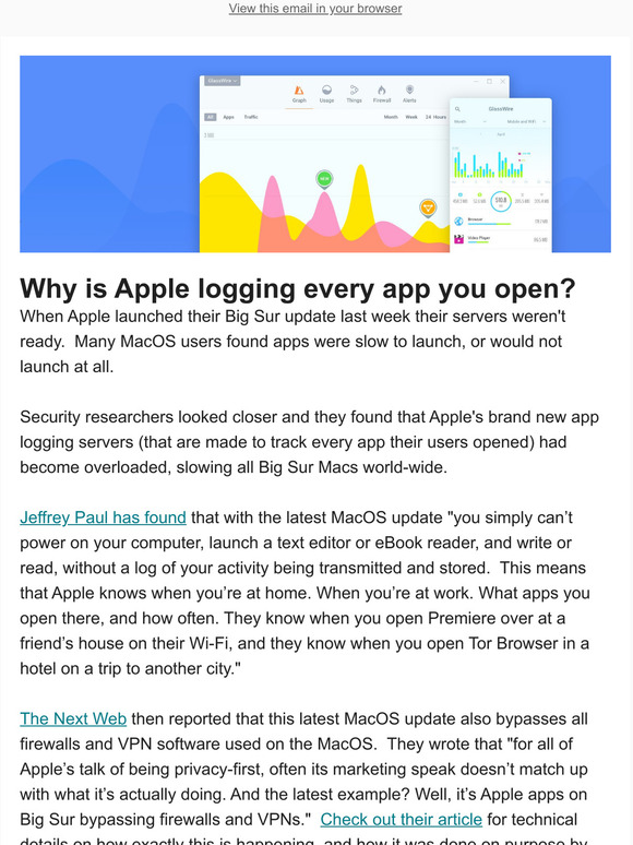 GlassWire™ - Own a MacBook?  Apple is logging every app you open... 😲