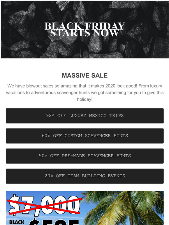 Black Friday SALES Start NOW!!