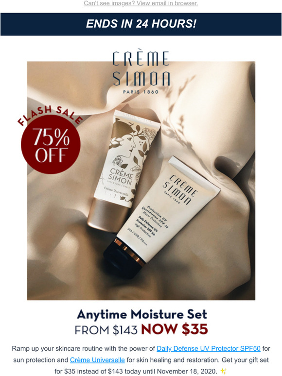 [ENDS TODAY] Crème Universelle & Sunscreen Set at 75% OFF 🤩