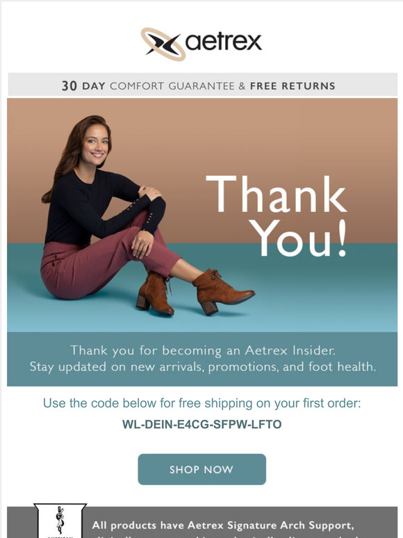 aetrex free shipping