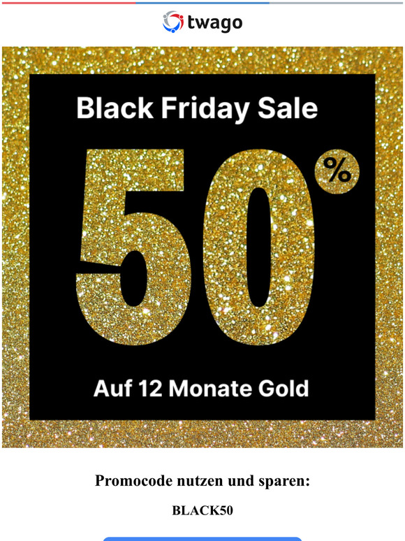 -50% auf die Gold-Mitglieschaft für Sie, Herr -