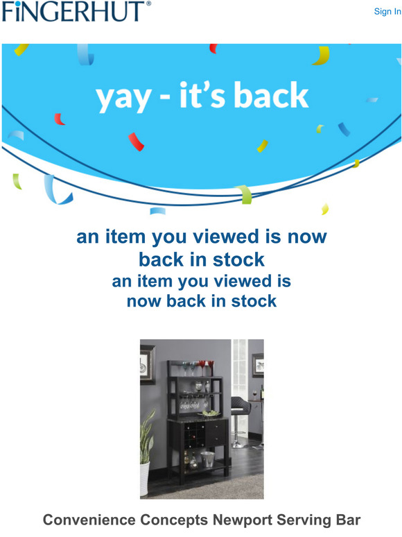 Fingerhut Fingerhut The gift you wanted? It's back in stock. Milled