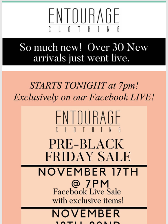 Pre Black Friday Sale starts tonight at 7pm!