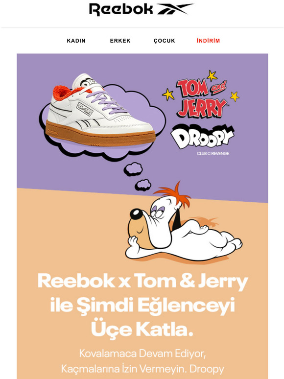 Reebok x Tom&Jerry Koleksiyonu Şimdi Satışta!