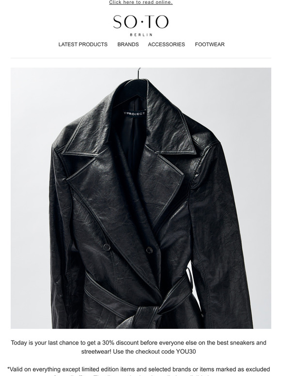 LAST CHANCE | Black Friday pre-access for YOU | Get exclusive 30% off all* items |