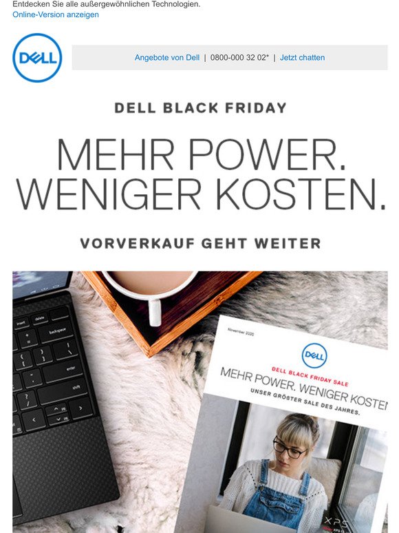 Sehen Sie sich jetzt den neuen Katalog zum Dell Black Friday Sale an!