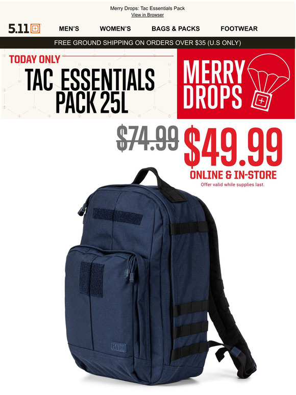 5.11 tactical tac essential backpack