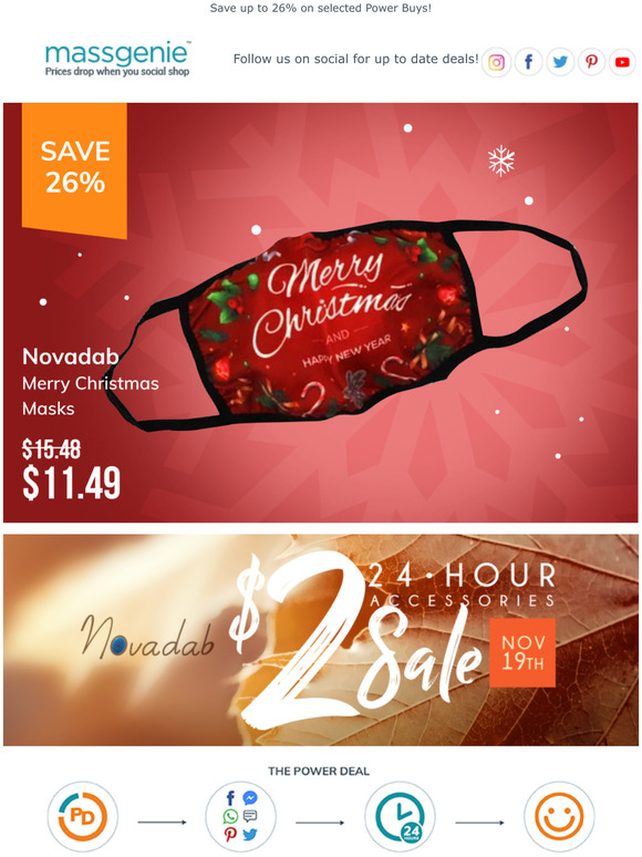 Feel the holiday spirit with these mask's on PowerBuy
