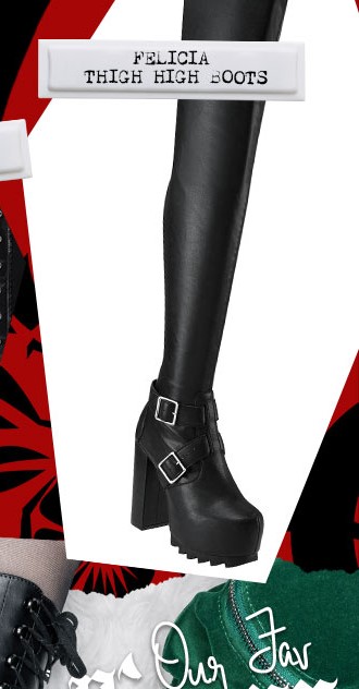 killstar felicia thigh high boots