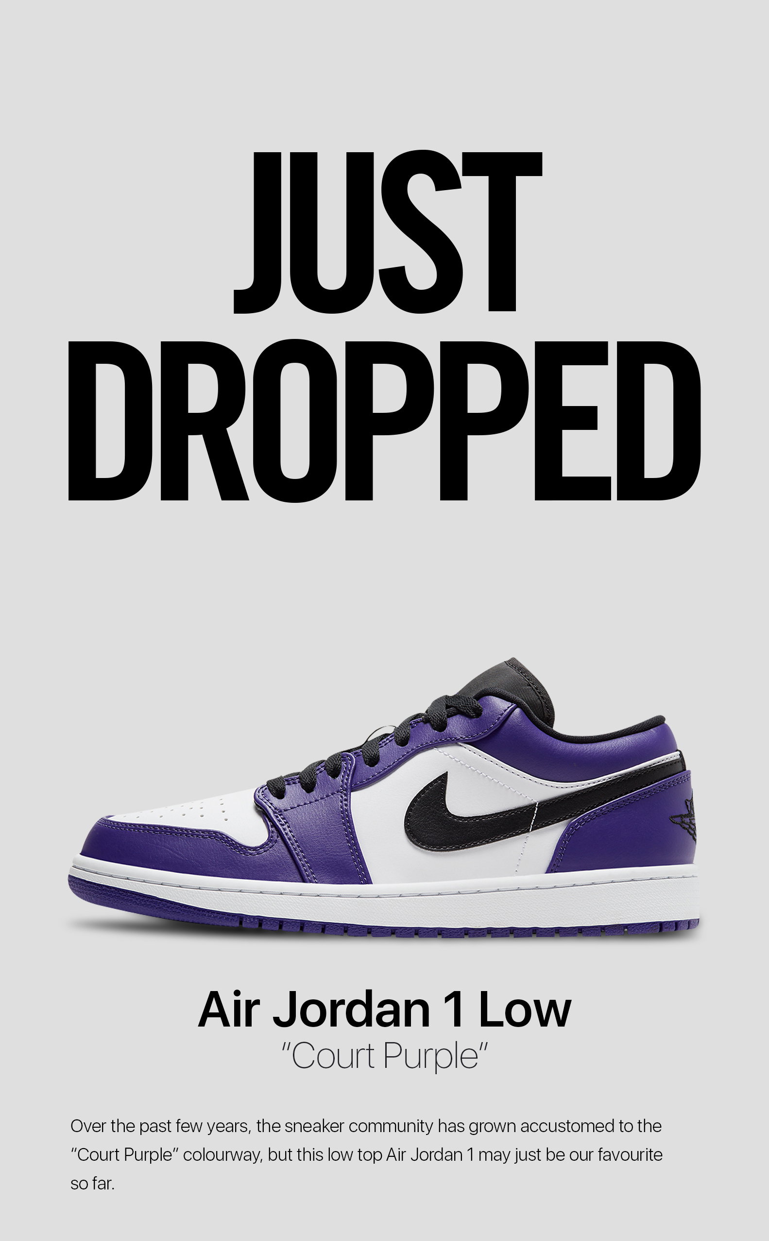 klekt.in: Just Dropped: AJ 'Court Purple' + CPFM Nike Dunks | Milled