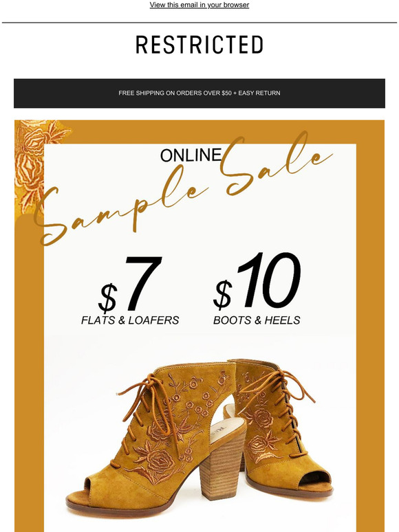 Online Sample Sale