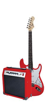 Johnny Brook Standard Guitar Kit with 20W Combo Amplifier - Red
