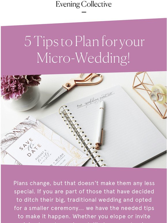 Tips to Planning Your Micro Wedding
