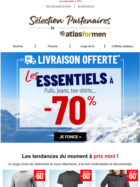 AtlasForMen FR Livraison offerte sur vos articles préférés Milled