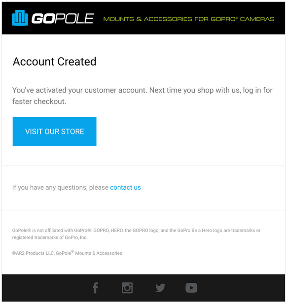 Customer account confirmation