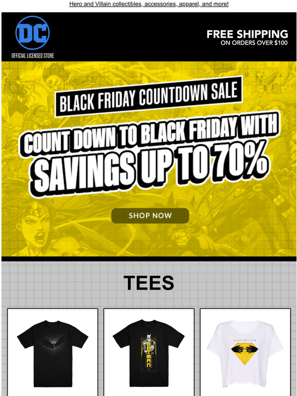 Save up to 70% in our Black Friday Countdown!