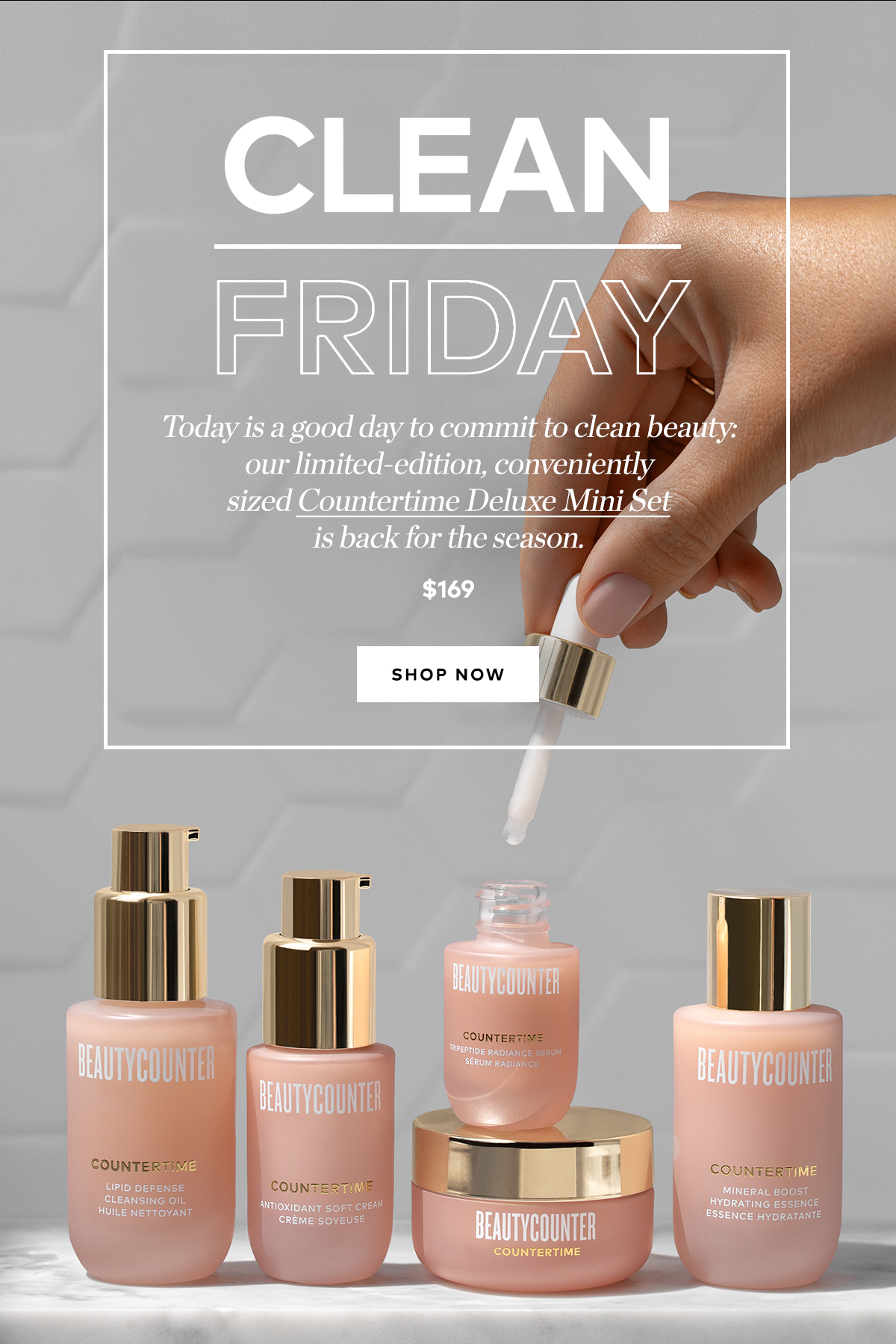 Beautycounter Back for a limited time The Countertime Deluxe Mini Set