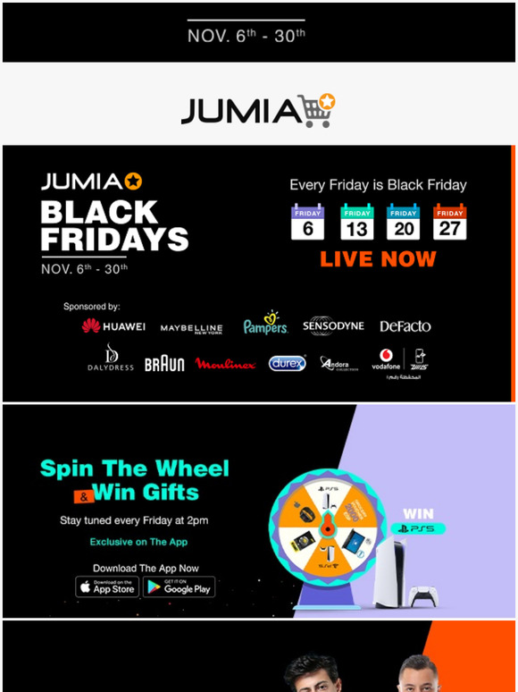 Jumia Egypt New Get A Chance To Win Ps5 Just Spin The Wheel Starting 2 Pm Milled