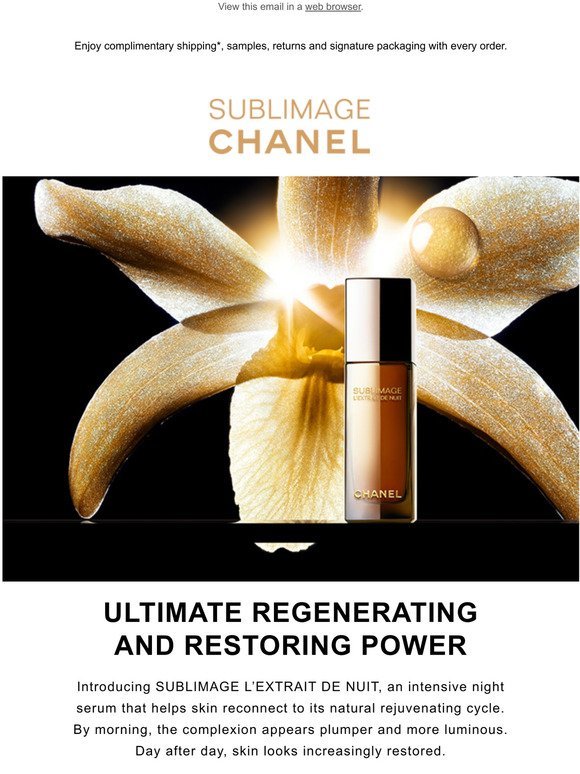 Chanel: New: The power of SUBLIMAGE L'EXTRAIT DE NUIT