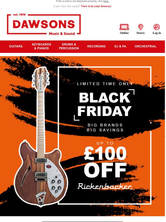 Get up to £100 off Rickenbacker 🎸